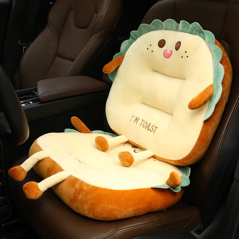 Gối Kê Lưng / Cổ 42,5*37*10cm Hình Bánh Mì Dùng Cho Ghế Sofa/Văn Phòng/Xe Hơi