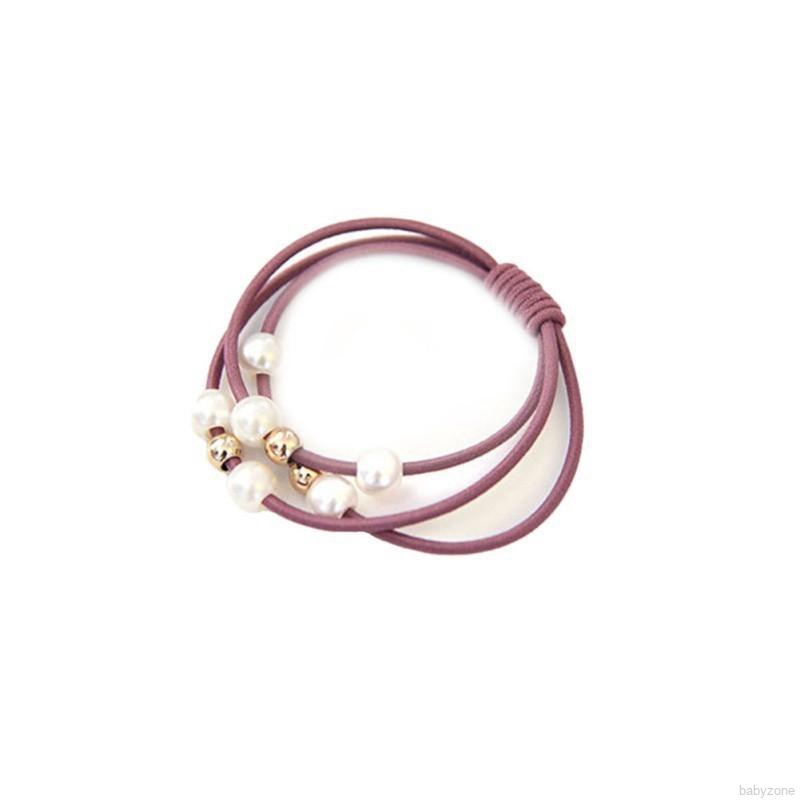 Dây Buộc Tóc Đính Hạt Giả Ngọc Trai Phong Cách Hàn Quốc