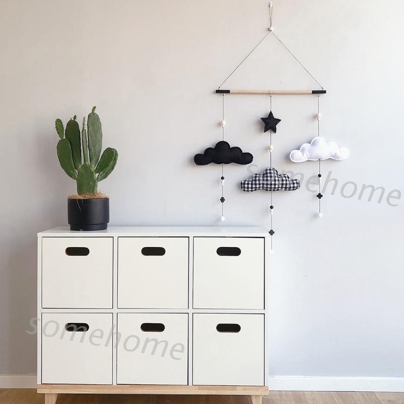 Phụ Kiện Treo Trang Trí Hình Đám Mây Bằng Gỗ Xinh Xắn