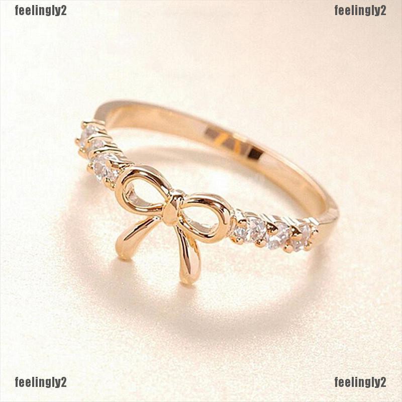 Nhẫn Hình Bướm Đính Pha Lê Thời Trang