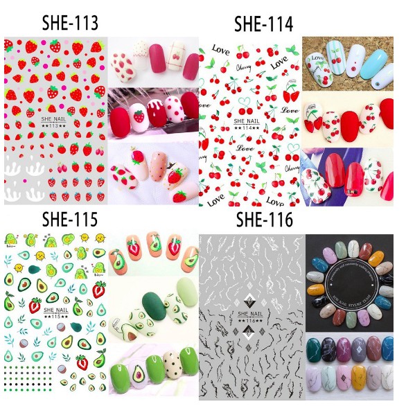 Decal dán móng - Sticker dán móng tay dễ thương/ Dụng cụ làm Nail Molangshop