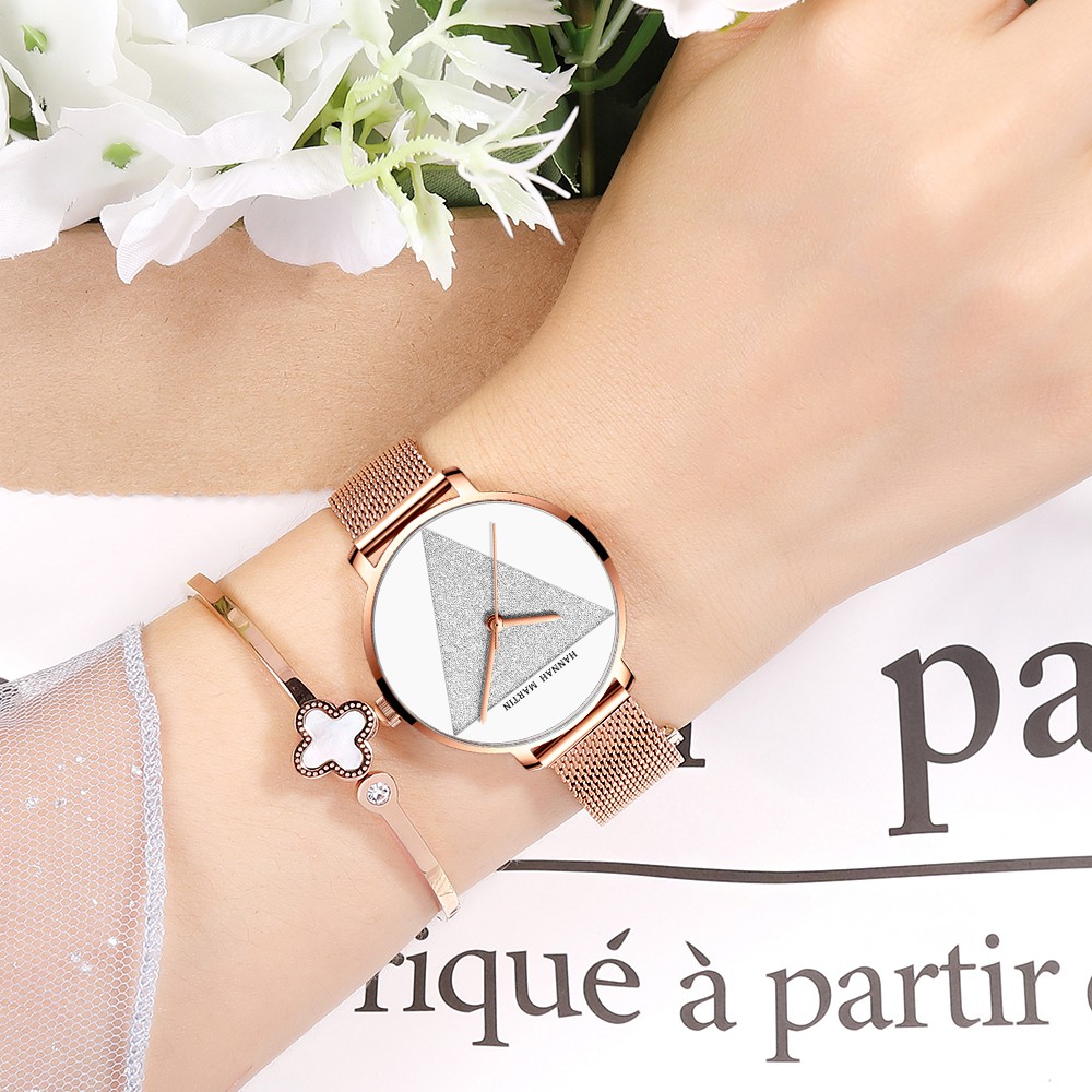 Đồng hồ nữ siêu mỏng Hannah Martin chính hãng - model HM-1332 dây thép mặt nhỏ - bảo hành 1 năm | BigBuy360 - bigbuy360.vn
