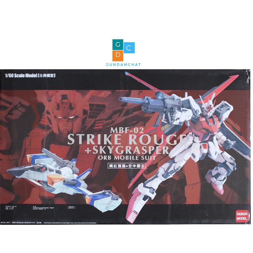 Mô Hình Gundam Daban PG Strike Rouge + Skygrasper 1/60 - GDC kèm đèn LED