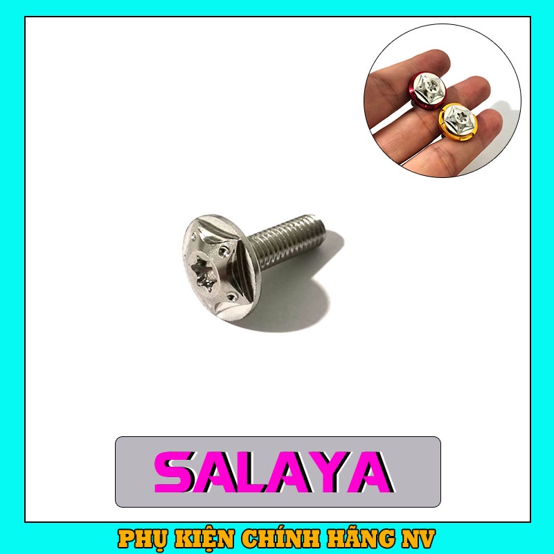 Ốc Salaya 5li15, 5li20 đầu dù gắn mão chắn gió và đồng hồ Winner X, Sonic và áo honda các loại xe