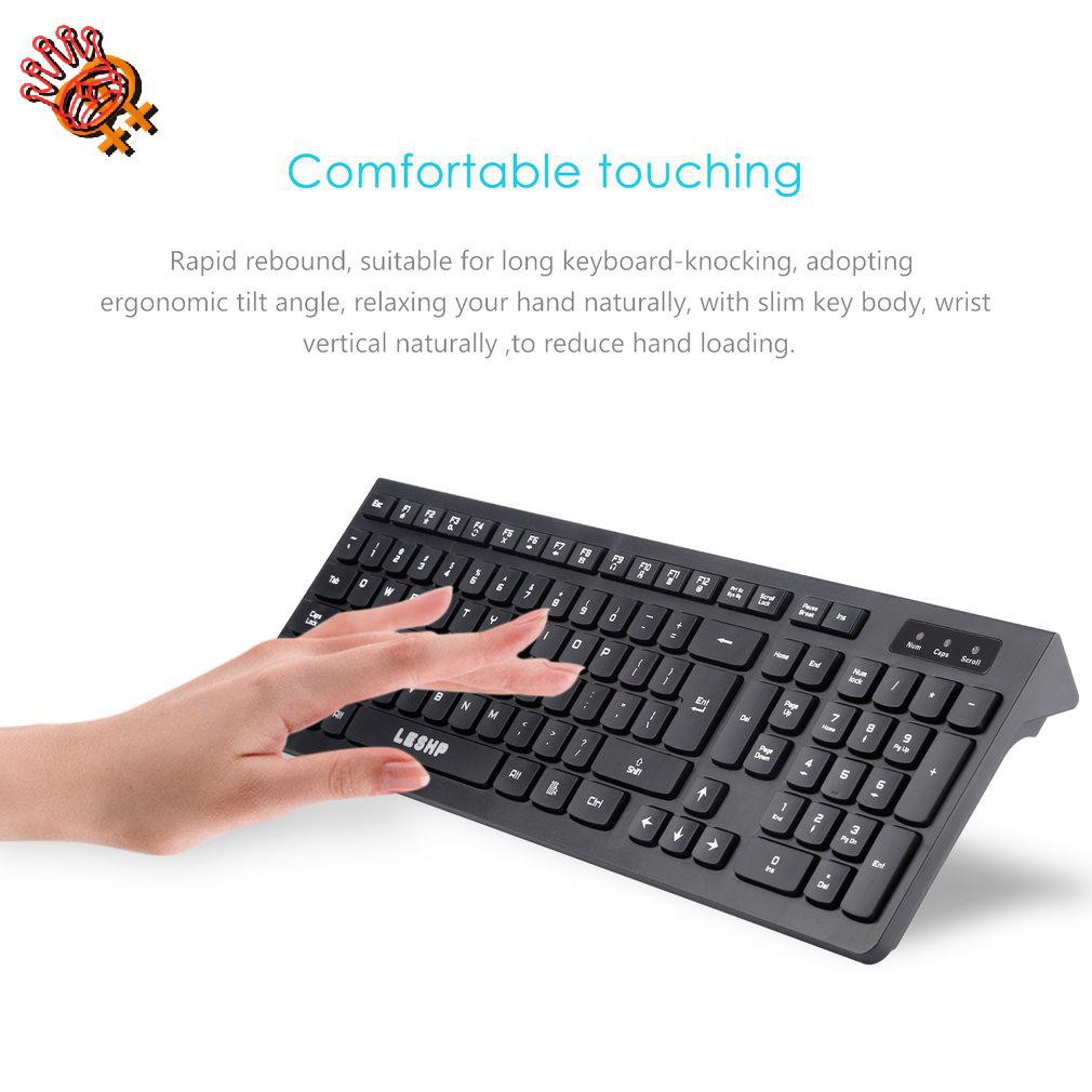 ✌Leshp Ultra-Thin Chocolate Wired Keyboard Desktop Office Home Games Slim Mute