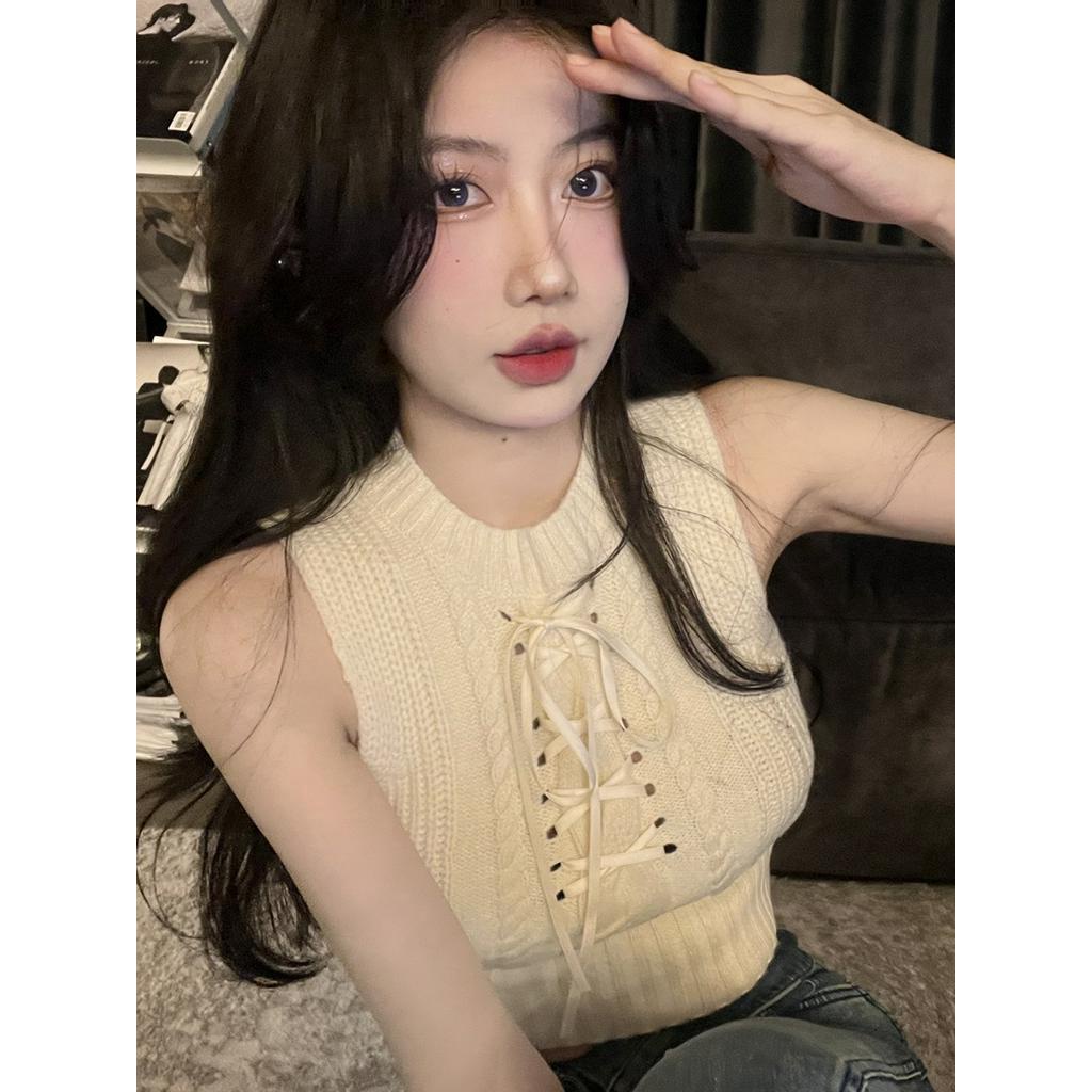 Áo Dệt Kim Sát Nách Hở Vai Thời Trang Cho Nữ 61346