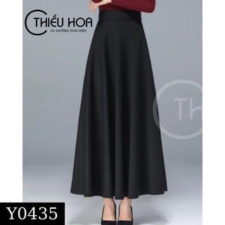 Váy Trung Niên Lụa Chéo Trơn Công Sở Y0435