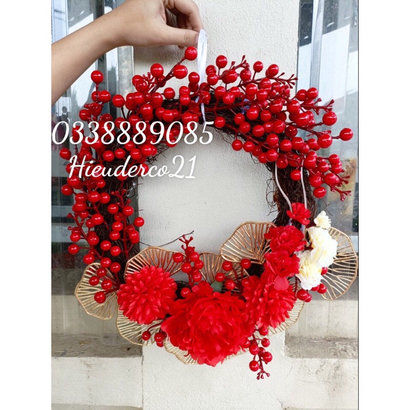 Vòng trang noen, tết, vòng đào đông, cherry trang trí siêu đẹp và ảnh thật , hàng sẵn kho