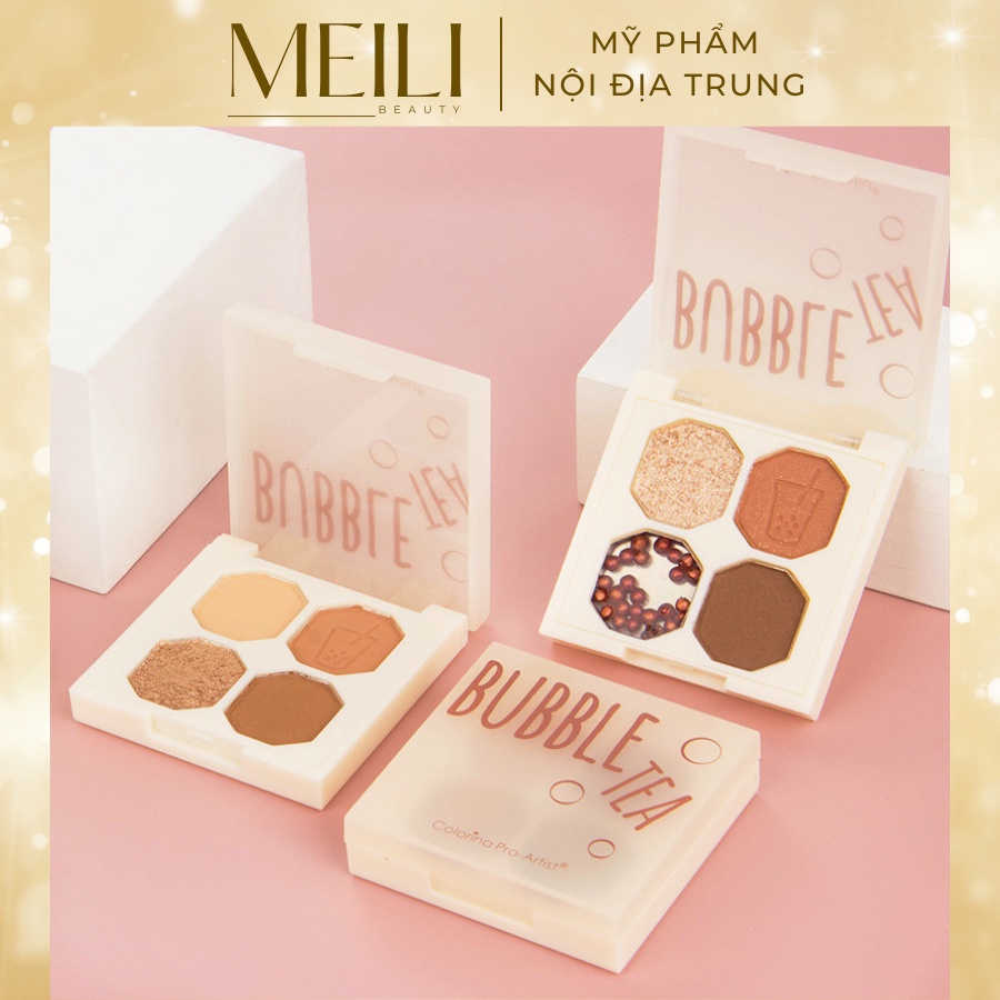 [HOT] Phấn mắt Bubble Tea 4 ô nội địa Trung lên màu chuẩn, nhỏ gọn tiện lợi dễ dàng mang theo - Meili Beauty