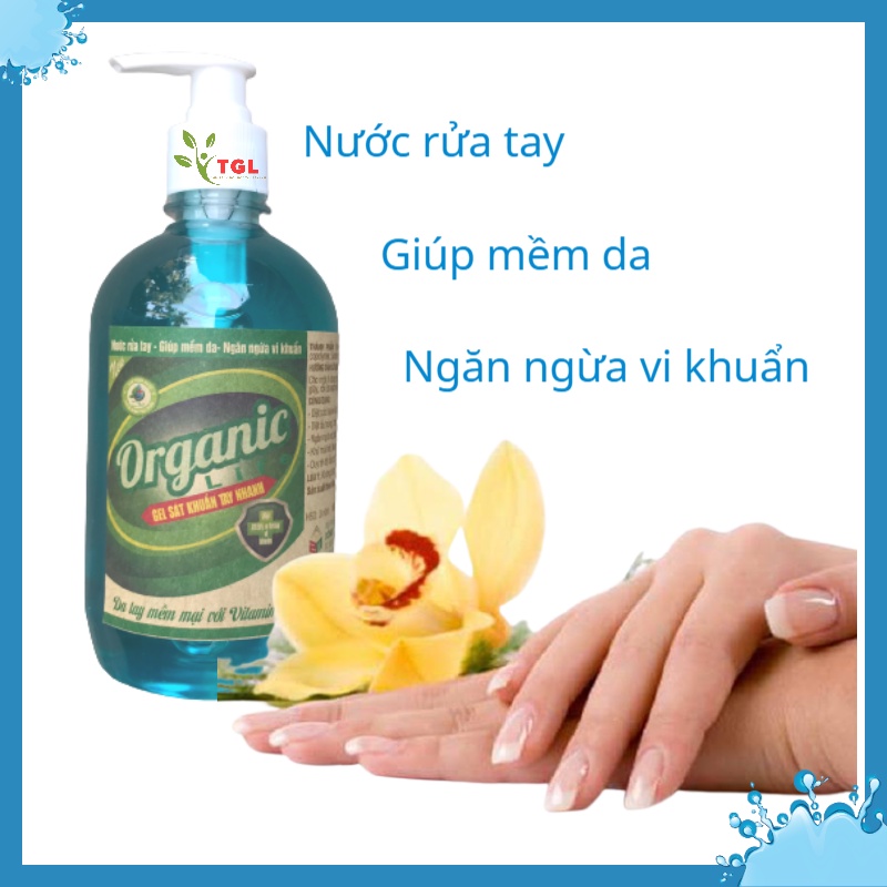 Nước Rửa Tay ORGANIC - Da Tay Mềm Mại Với Vitamin E - Chai 500ml | WebRaoVat - webraovat.net.vn