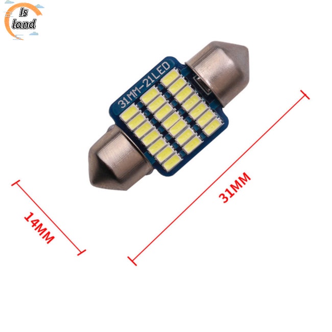 1 Cặp Đèn Led Đọc Sách Hai Đầu 31mm-3014 Trang Trí Nội Thất Xe Hơi