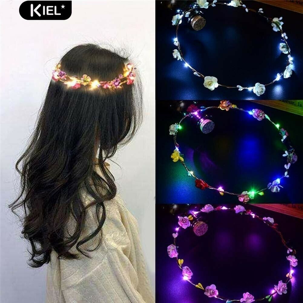 Vòng Hoa Đội Đầu Có Đèn Led Phát Sáng