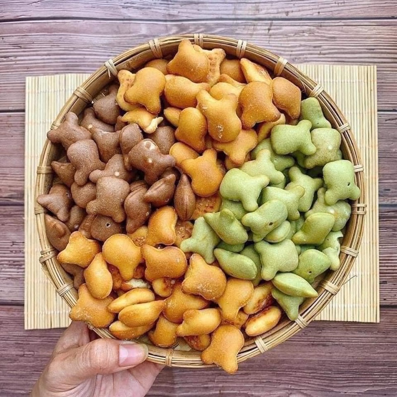 HỘP 500gram BÁNH GẤU MIX 3 VỊ SIÊU NGON