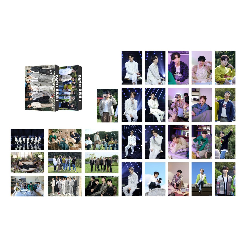Hộp lomo BTS mv " Life Goes ON " 1 hộp 30 tấm