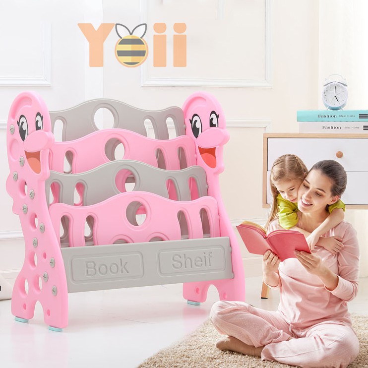 Kệ sách cho bé, giá sách trẻ em kích thước lớn nhiều tầng dễ thương hình con hươu (có hộp đựng đồ chơi) | BigBuy360 - bigbuy360.vn