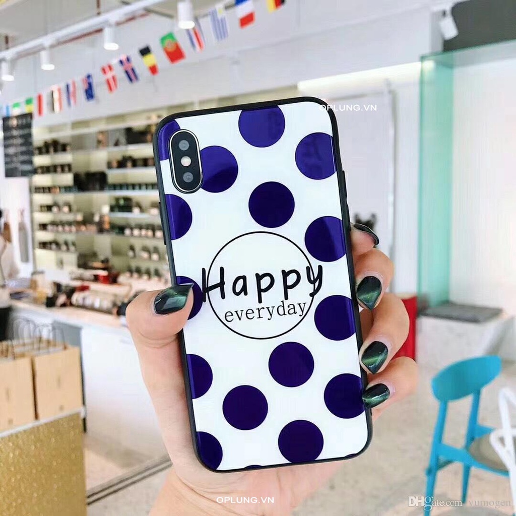 Ốp lưng iphone kính chấm bi ốp iPhone cho 7plus 8plus 6 6s 6plus 6splus 7 8 X Xs Xr Xsmax 11 11pro 12 12pro 13 13promax