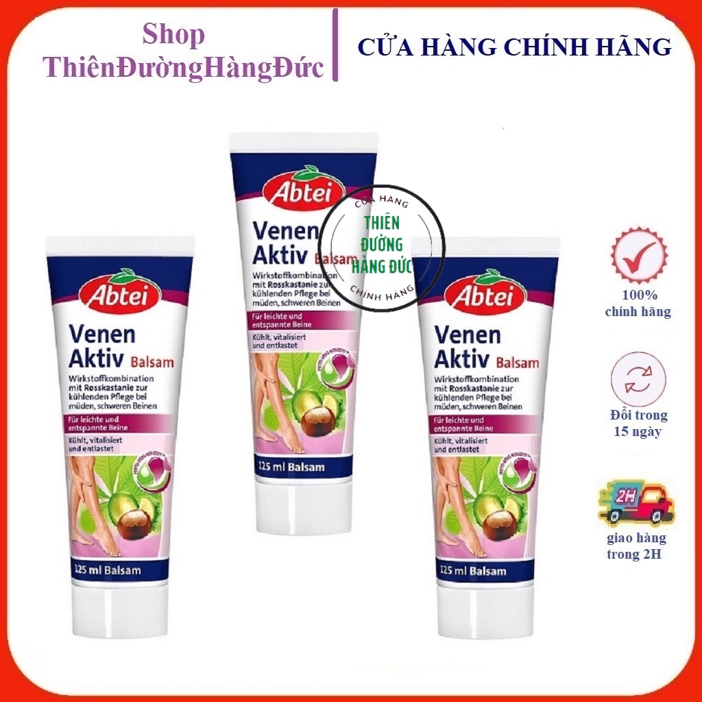 Kem Bôi Và Viên Uống Giãn Tĩnh Mạch Abtei Venen Aktiv Balsam - 125 ml