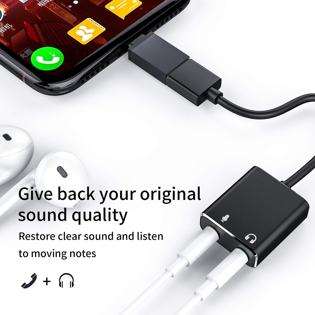 USB External Sound Card Adapter Audio Card USB to Jack 3.5mm Earphone Micphone for Laptop