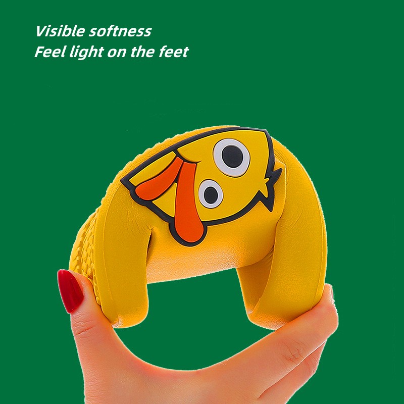 Dép Đi Trong Nhà Bằng EVA Nhẹ Không Trượt In Họa Tiết Vịt Hoạt Hình Dễ Thương Thời Trang Mùa Hè Cho Bé