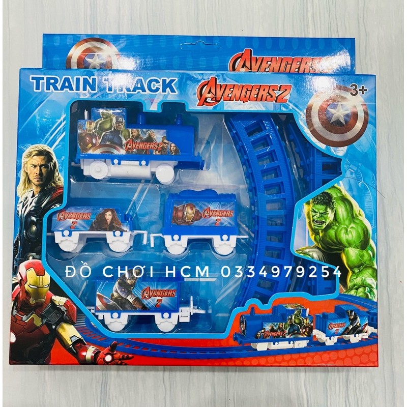 [NHIỀU MẪU] Hộp đồ chơi đường ray xe lửa tàu hỏa Thomas, Hello Kitty, Frozen, Avengers, Chó cứu hộ, spider man cho bé