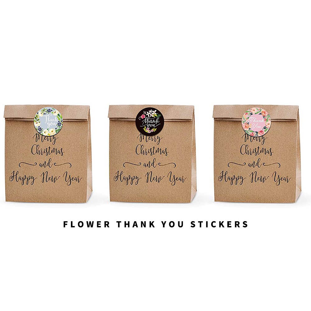 Cuộn 500 tem cảm ơn DEPOT, sticker thank you in màu tự dính dễ thương gói hàng, gói quà