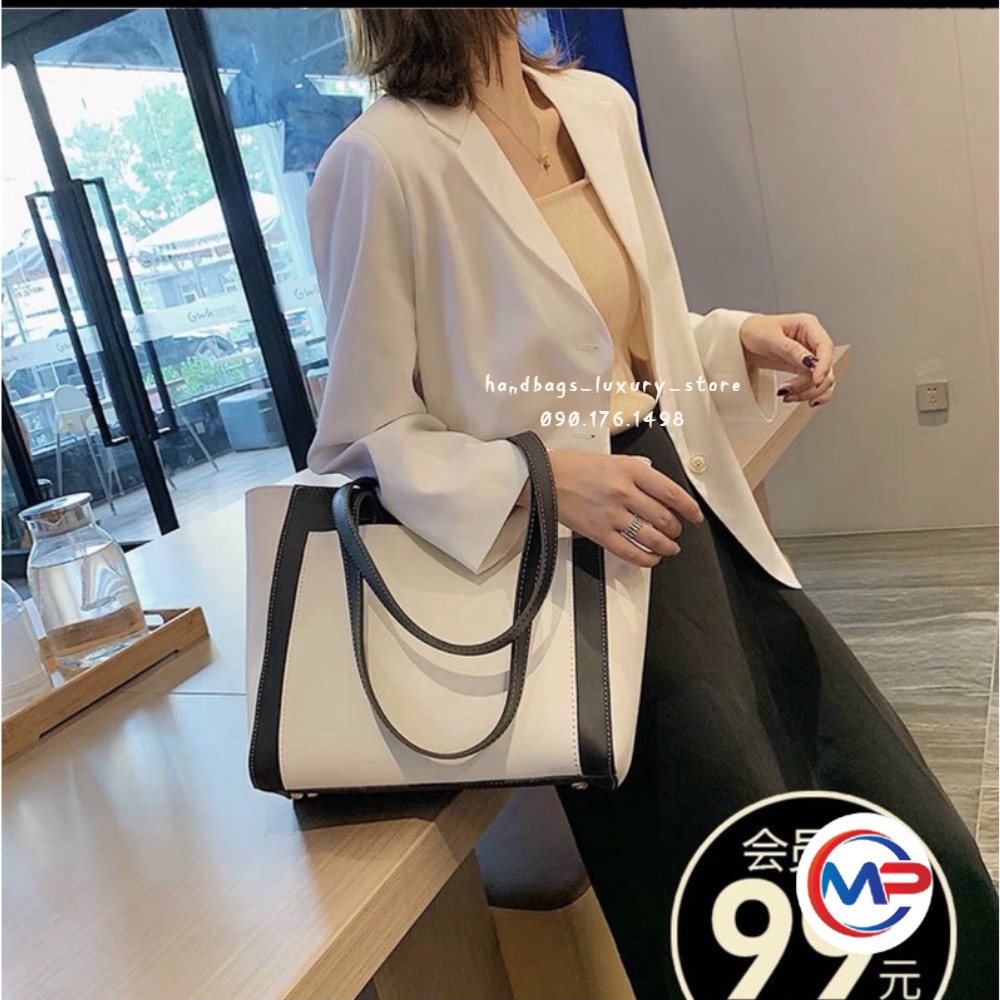 SALE túi tote nữ da mềm phối màu cực đẹp SHOP LUXURY