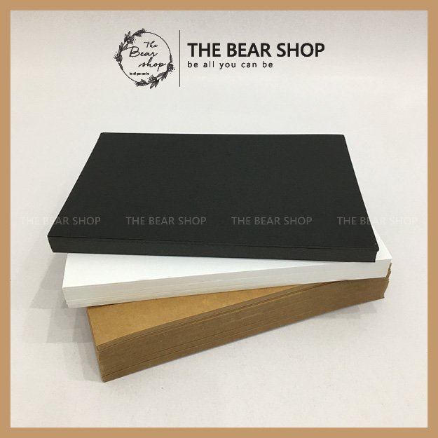 Combo 5 tờ giấy kraft 350gsm hàng loại 1 chất lượng cao - Khổ A5 - The Bear Shop