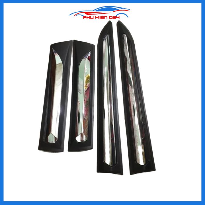 Bộ ốp nẹp sườn Fortuner 2017-2018-2019-2020-2021-2022 bản to trang trí làm đẹp xe