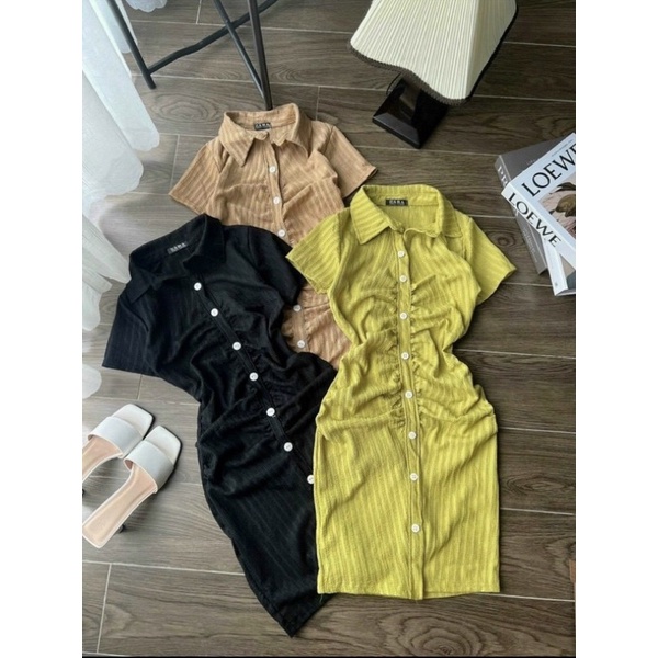 Đầm body cổ sơmi Handi.