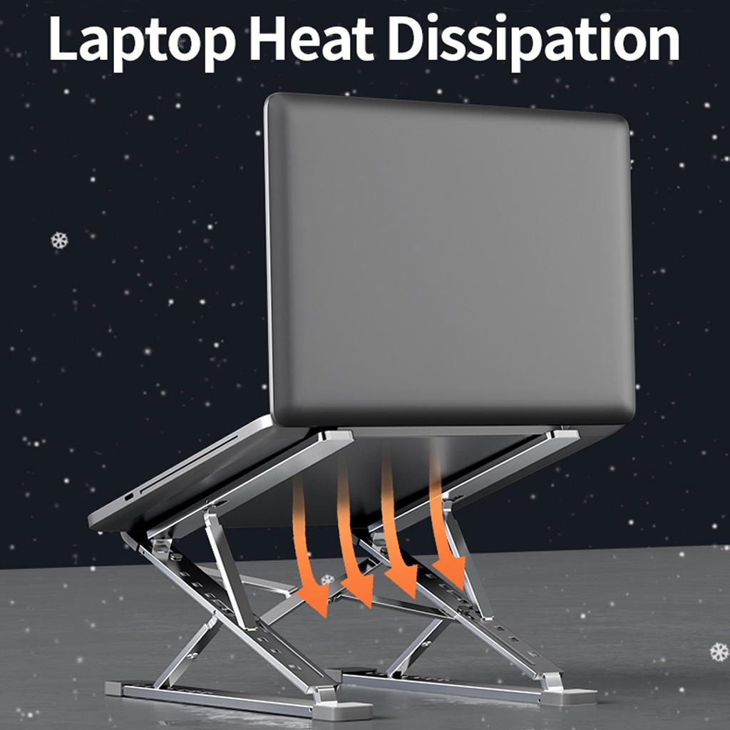 Giá Đỡ Laptop VINETTEAM N8 Kệ đỡ Laptop bằng nhôm 2 tầng có thể chỉnh góc nhìn,nâng chiều cao -4390