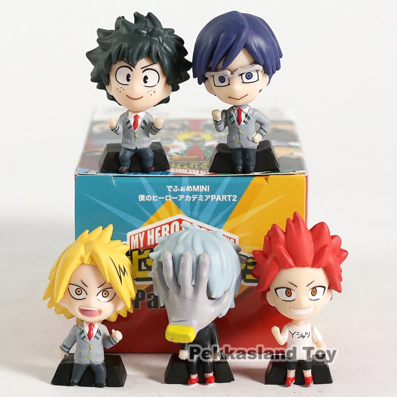 My Hero Giới Học Thuật Izuku Midoriya Todoroki Shoto Asui Tsuyu Kaminari Denki Kirishima Eijiro Mini PVC Nhân Vật Đồ Chơ