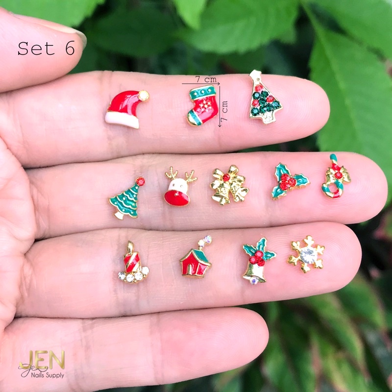 Charm nail Noel Giáng sinh-phụ kiện nai móng