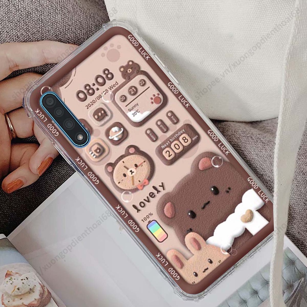 Ốp lưng Vsmart Live hình gấu nâu, thỏ trắng phong cách ảnh nền độc đáo