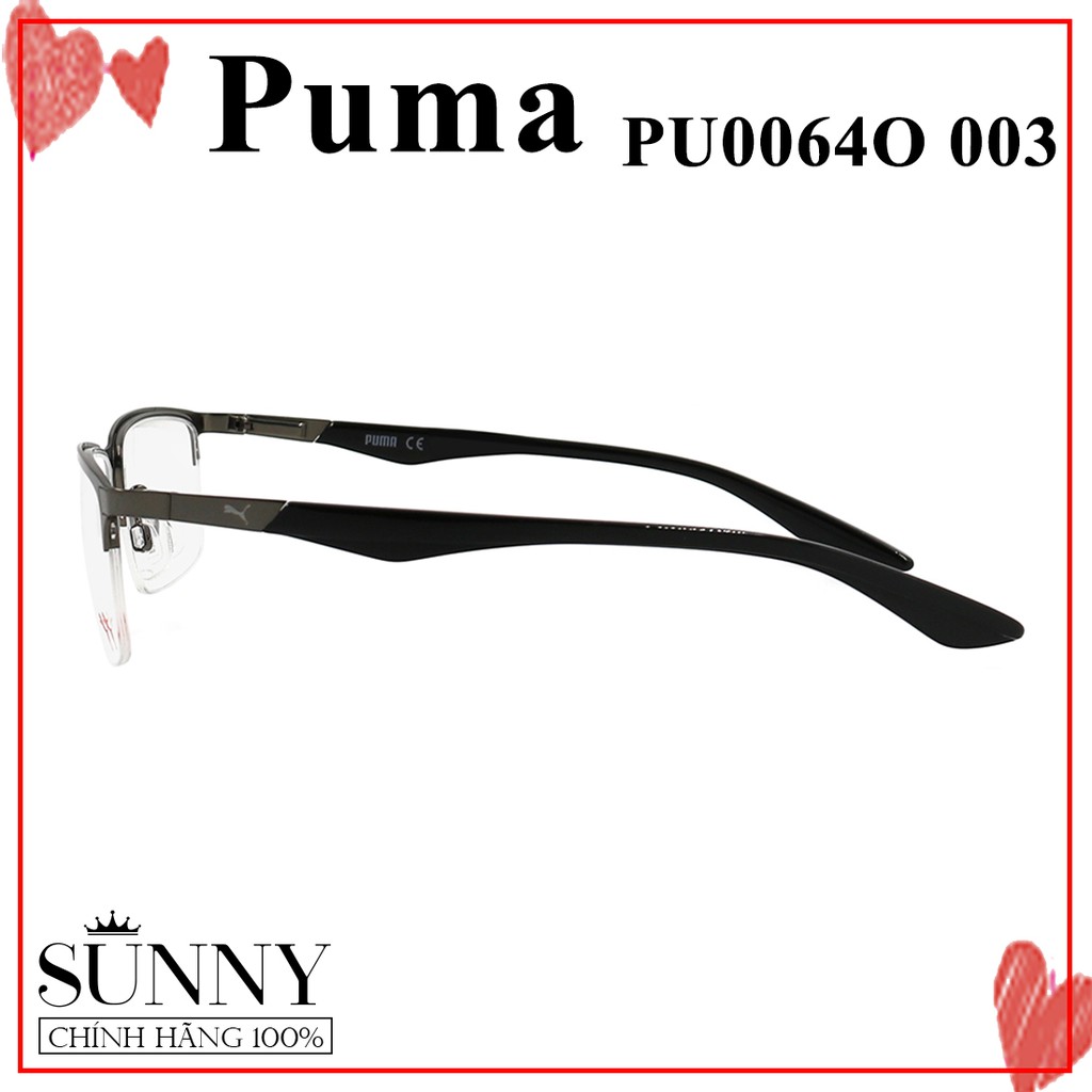 Gọng kính nam nữ chính hãng Puma PU0064O 003 màu sắc thời trang, thiết kế dễ đeo bảo vệ mắt