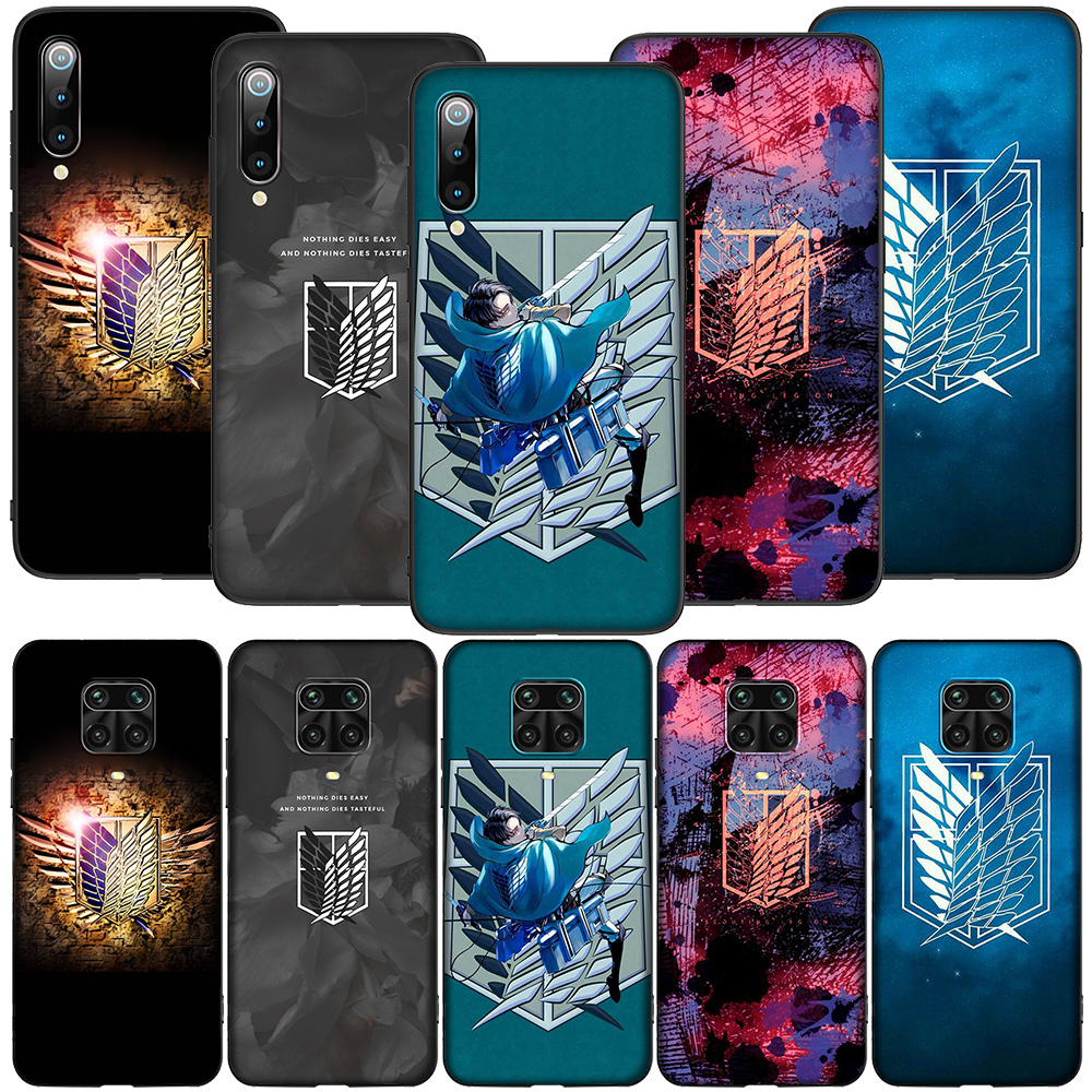 Ốp Lưng Silicon Hoạt Hình Attack On Titan Cho Xiaomi Mi Note A3 9 10 Ultra Poco F2 X3 Pro Lite