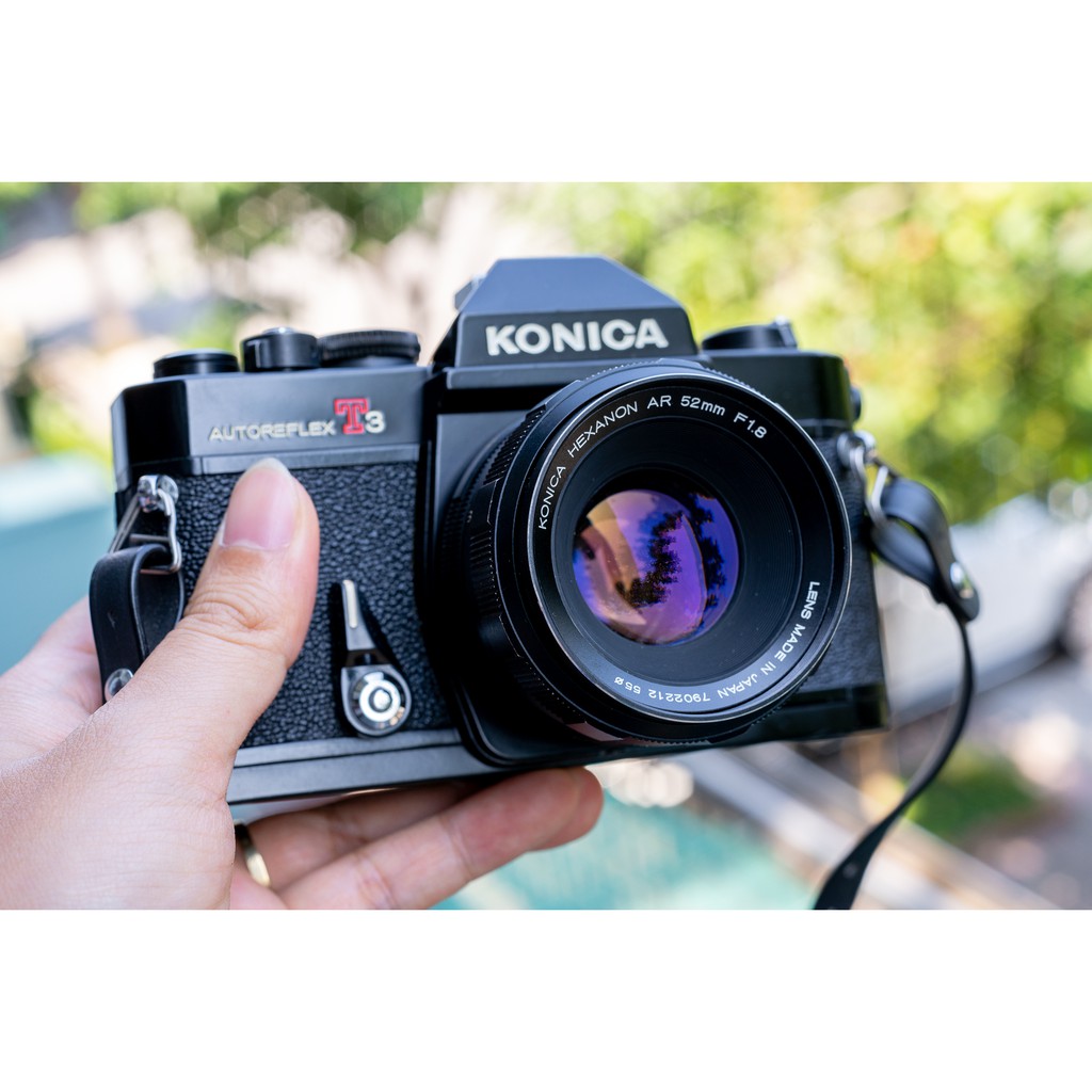 [Order] Máy ảnh film cổ Konica Autoreflex T3 kèm lens 52mm f1.8 cực đẹp