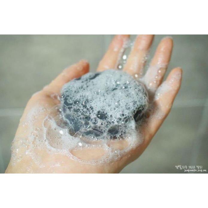 Xà phòng tắm thảo dược Hàn Quốc tinh chất than hoạt tính, Soap tẩy da chết giúp trắng da, mụn lưng