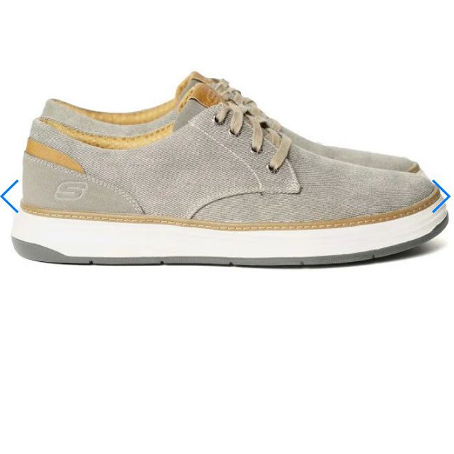 GIÀY SKECHER NAM NGOẠI CỠ, DÂY BUỘC, GHI VIỀN NÂU - GL69