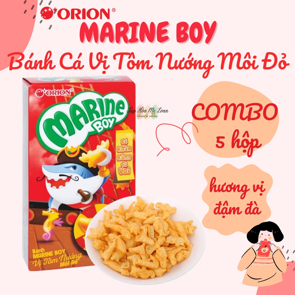 Bánh Cá Vị Tôm Nướng Môi Đỏ Orion Marine Boy