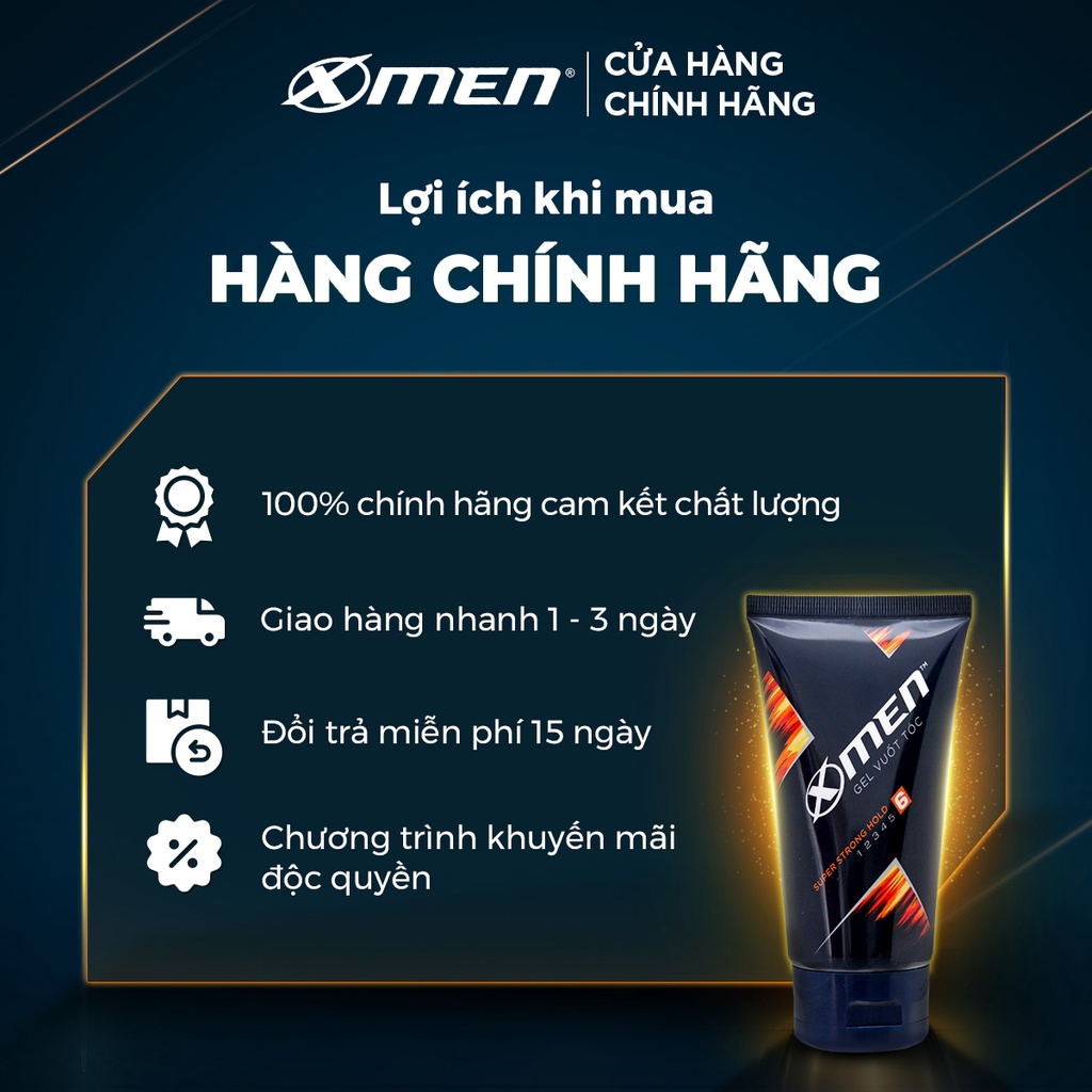 [Mã COSMEN giảm 8% đơn 250K] Gel X-men Siêu cứng tóc 150g