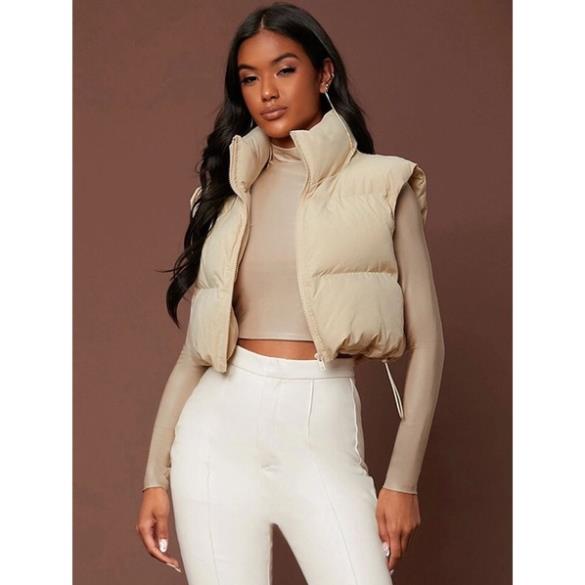 Áo phao Gile dáng ngắn croptop hottrend 2023