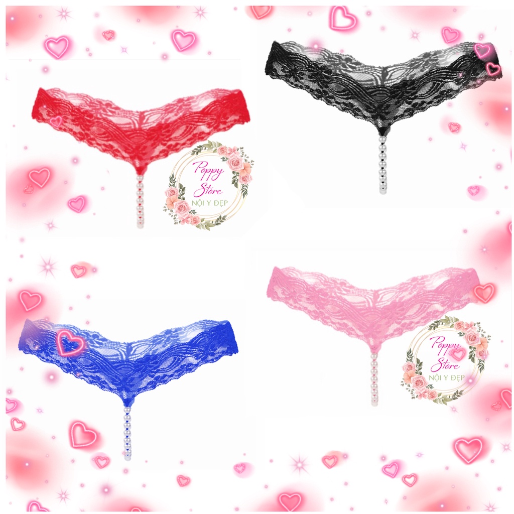 Quần lọt khe đính hạt ngọc sexy ⚡Mã AT37 /  CHE TÊN SẢN PHẨM⚡ quần chip nữ - ren - đính dây cườm gợi cảm -xìlip cosplay