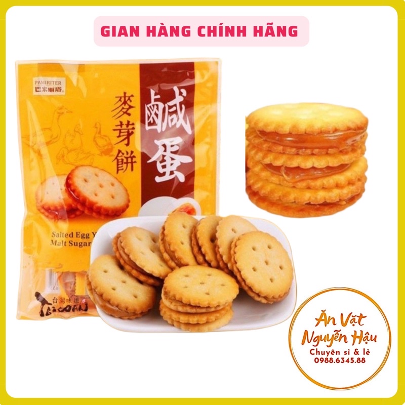 BÁNH QUY TRỨNG MUỐI ĐÀI LOAN BỊCH 500g SIÊU TO
