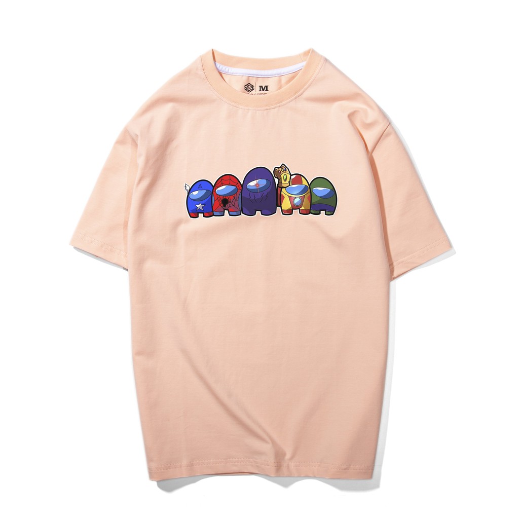 Áo thun Among us Avengers SGES form tay lỡ dáng rộng unisex nam nữ