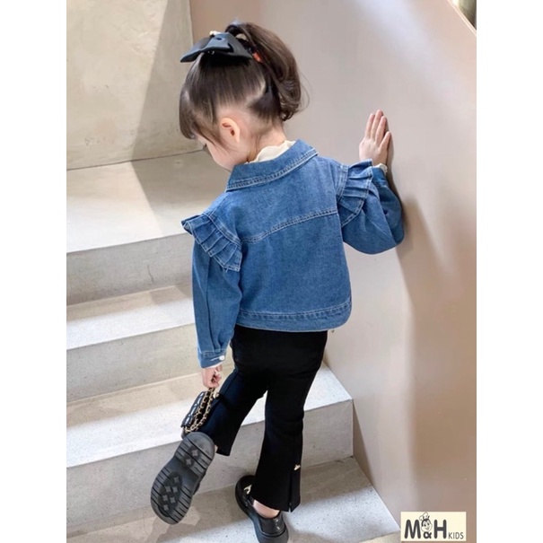 Set Áo Khoác Jean Và Quần Kaki Ống Loe Cho Các Bé GÁI Cực Sành Điệu NIAKI - TT59