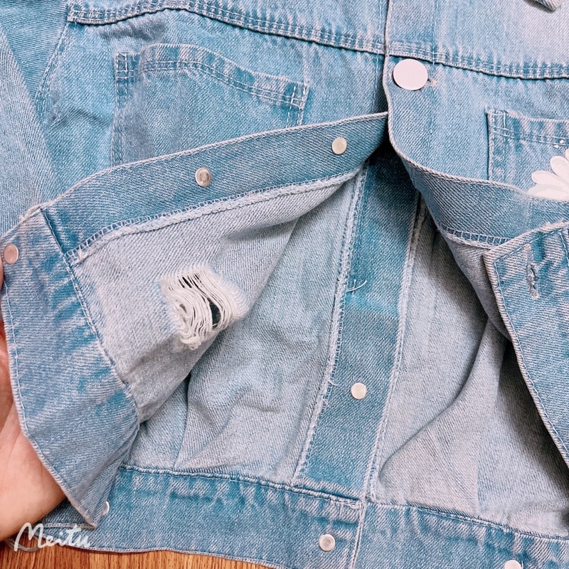 Áo khoác bò cho bé gái khoác jean cho bé size đại