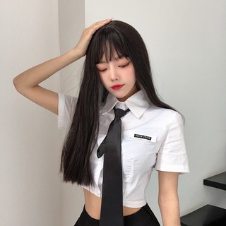 [ORDER] ÁO SƠ MI CROPTOP KÈM CÀ VẠT ❤