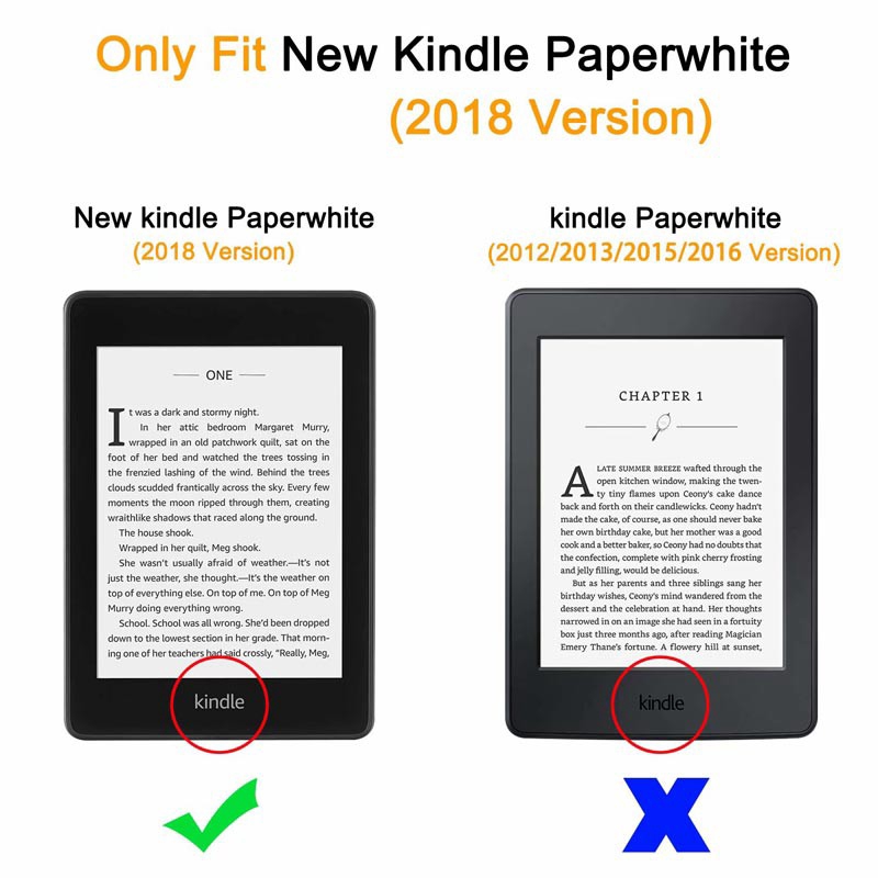 Bao da PU bảo vệ thông minh cho máy đọc sách Amazon New Kindle Paperwhite (2018)