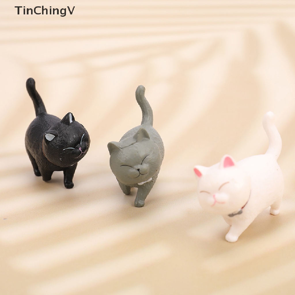 1 Mô Hình Chú Mèo Bằng PVC Dễ Thương Dùng Trang Trí