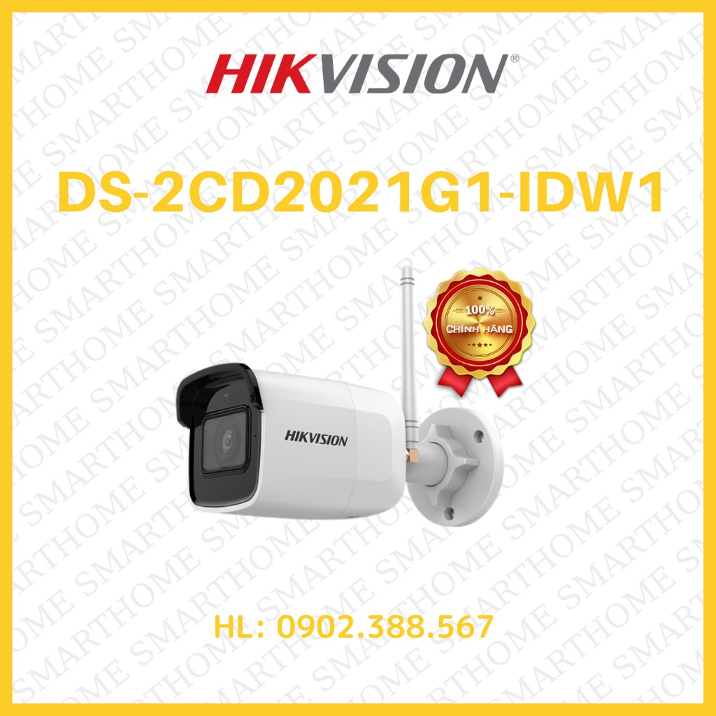 [ SẢN PHẨM BÁN CHẠY] Camera IP hồng ngoại không dây 2.0 Megapixel HIKVISION DS-2CD2021G1-IDW1